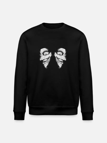 Anonymous v comme vendetta Double Head - Sweat bio ROLLER Stanley/Stella Unisexe - noir