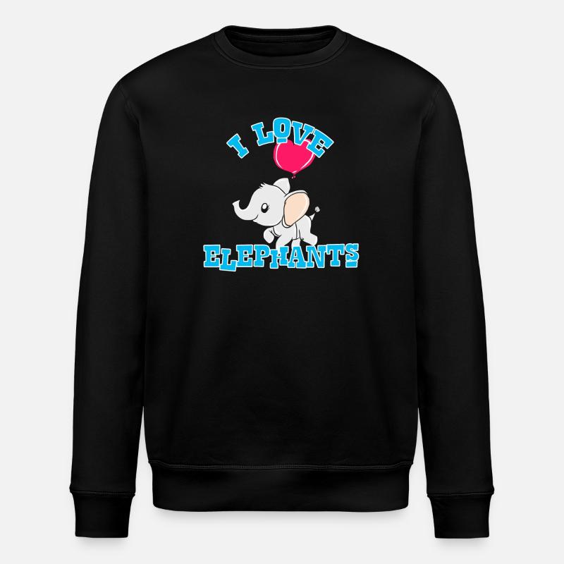 éléphant - Sweat bio ROLLER Stanley/Stella Unisexe - noir