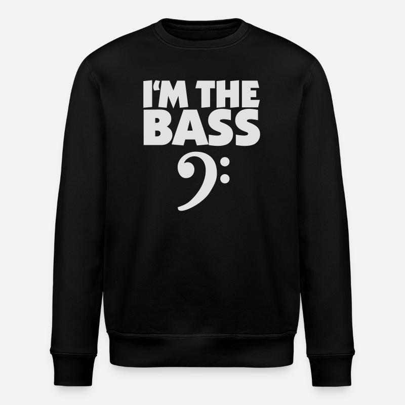 I'm the Bass Blanc (FR) - Sweat bio ROLLER Stanley/Stella Unisexe - noir