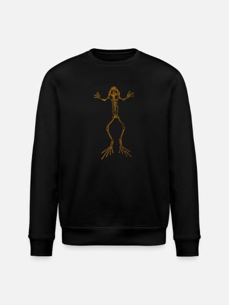 Frog Skeleton - Stanley/Stella ROLLER Unisex Organic Sweatshirt - black