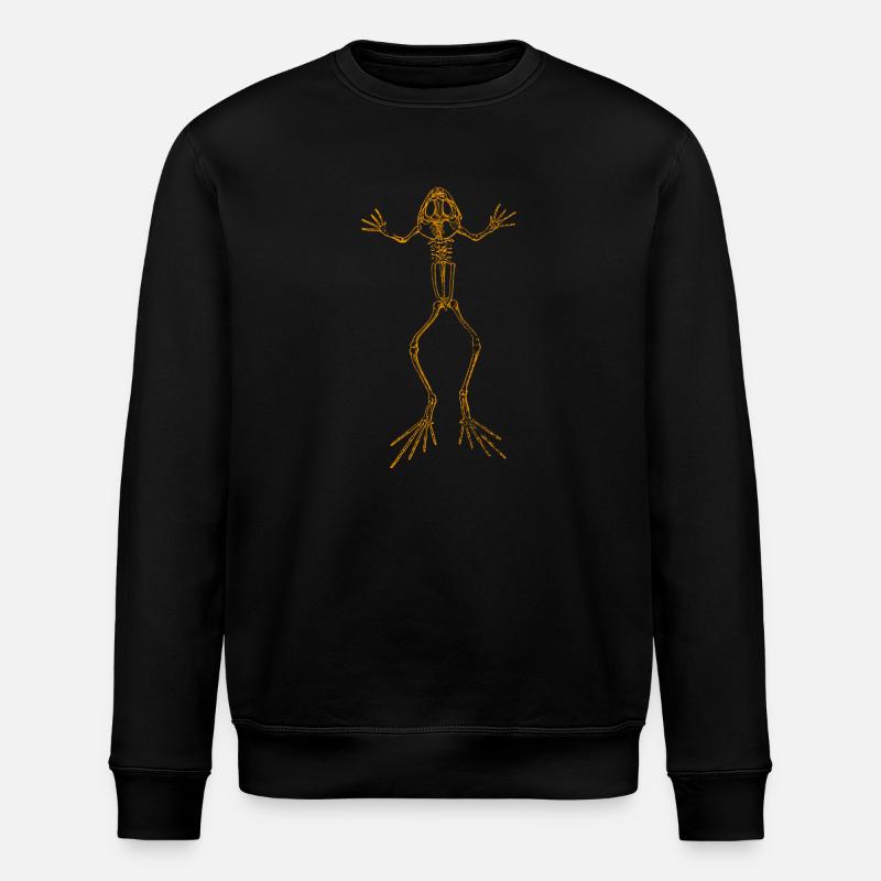 Frog Skeleton - Stanley/Stella ROLLER Unisex Organic Sweatshirt - black
