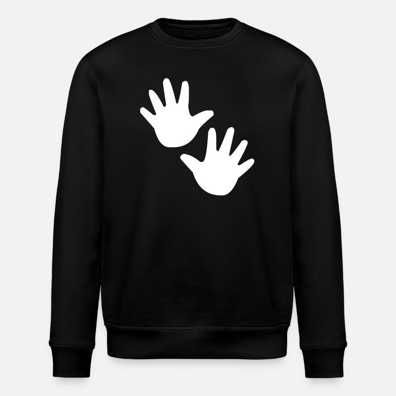 Hand Hände Kind Kinder - Stanley/Stella Unisex Bio-Sweatshirt ROLLER - Schwarz