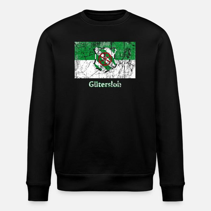 Flagge Gütersloh Stadtfahne Stadtfahne Drapeau - Stanley/Stella Unisex Bio-Sweatshirt ROLLER - Schwarz