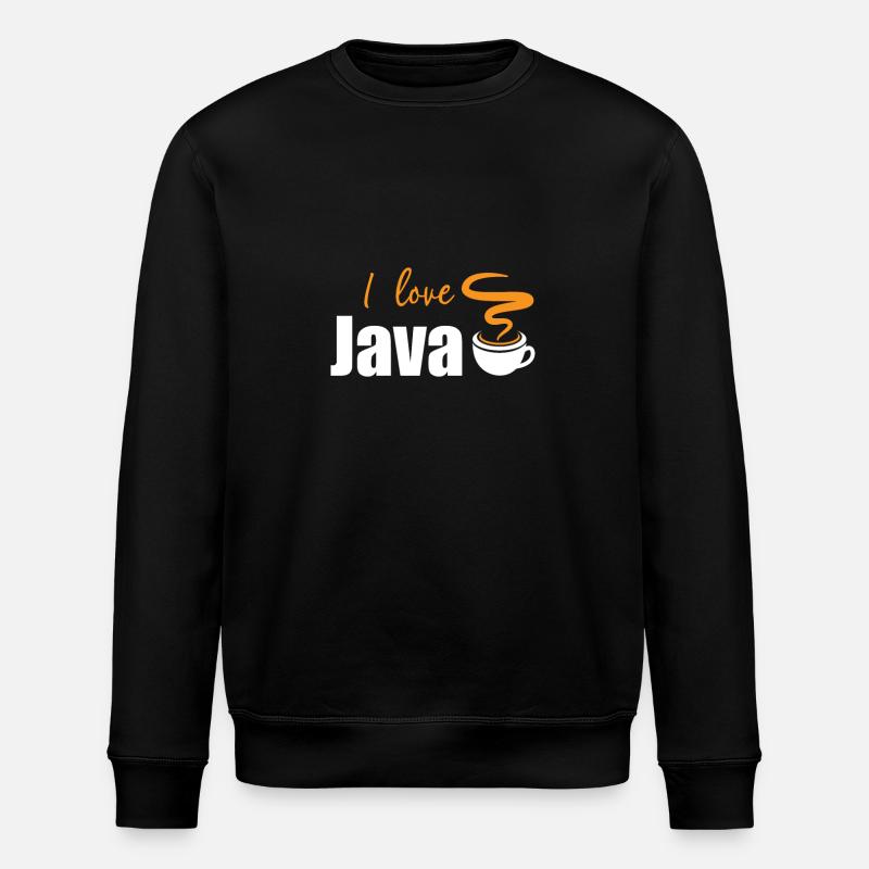 I love Java - Stanley/Stella ROLLER Unisex Organic Sweatshirt - black