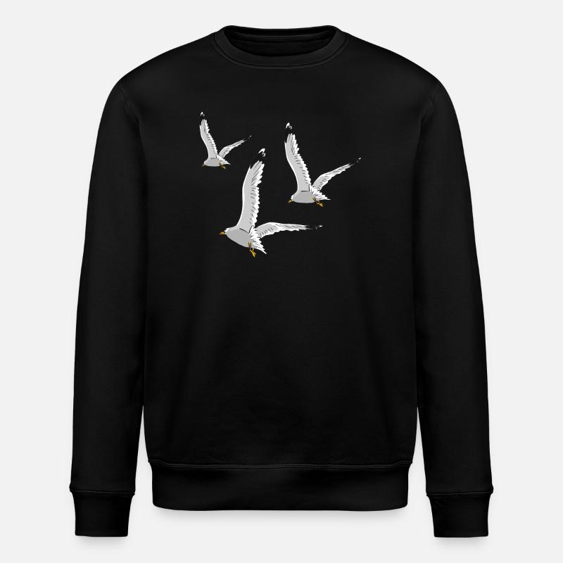 moewe vogel strand urlaub - Stanley/Stella Unisex Bio-Sweatshirt ROLLER - Schwarz