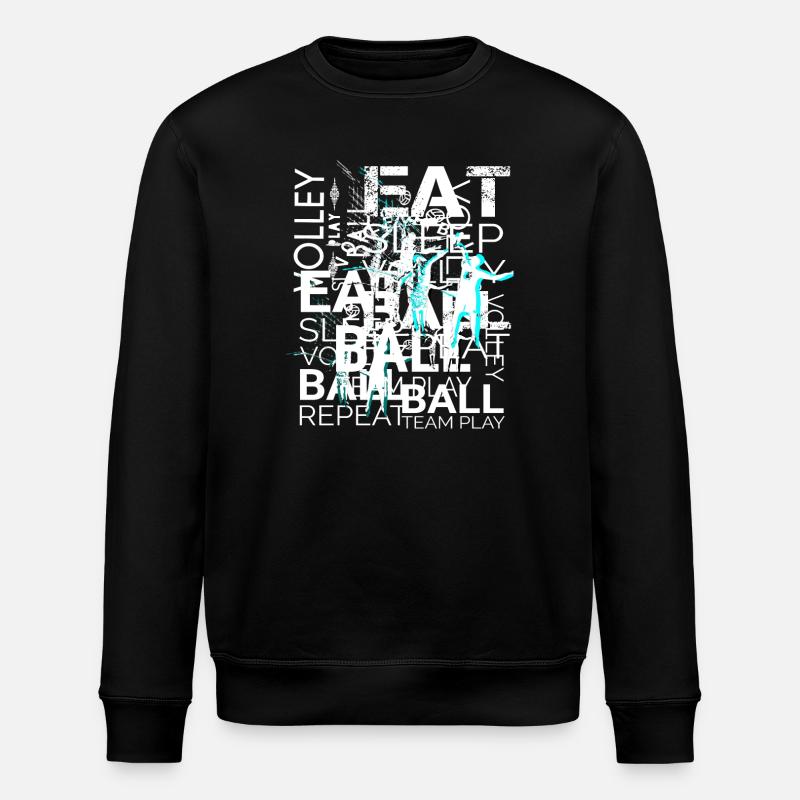 Volleyball Text Art - Stanley/Stella Unisex Bio-Sweatshirt ROLLER - Schwarz