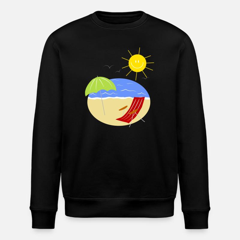 strand urlaub sonne - Stanley/Stella Unisex Bio-Sweatshirt ROLLER - Schwarz