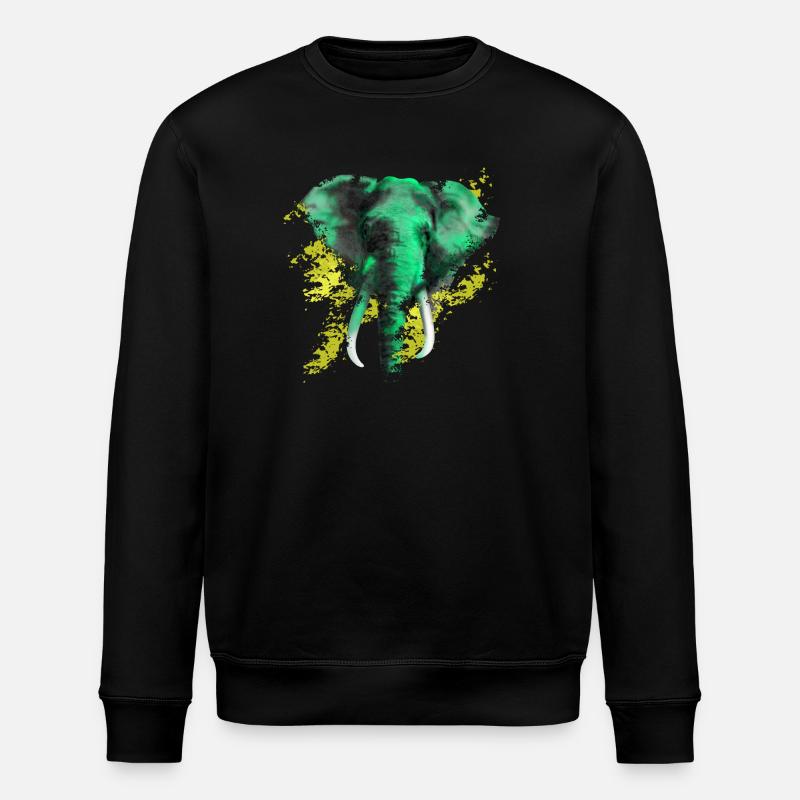 Elefant - Stanley/Stella Unisex Bio-Sweatshirt ROLLER - Schwarz