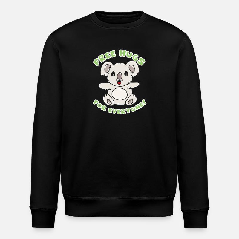 Koala Umarmung - Stanley/Stella Unisex Bio-Sweatshirt ROLLER - Schwarz