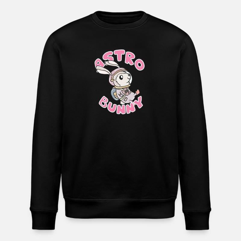 Astronaut bunny - Stanley/Stella ROLLER Unisex Organic Sweatshirt - black