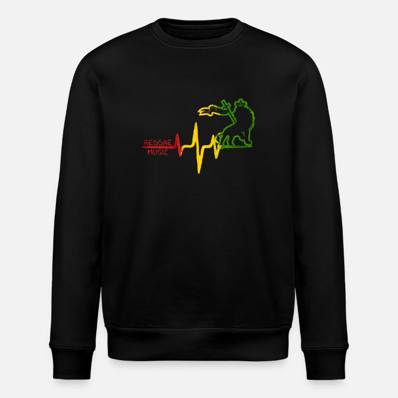Reggae Löwe Rhythmus Icon - Stanley/Stella Unisex Bio-Sweatshirt ROLLER - Schwarz