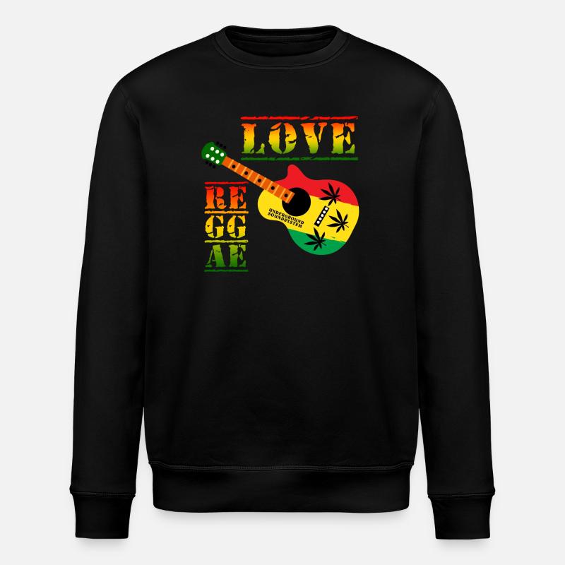 Love Reggae Guitar Rastastil - Sweat bio ROLLER Stanley/Stella Unisexe - noir