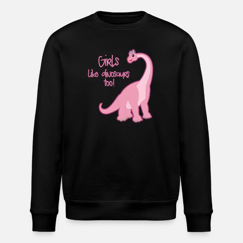 dinosaur - Stanley/Stella ROLLER Unisex Organic Sweatshirt - black