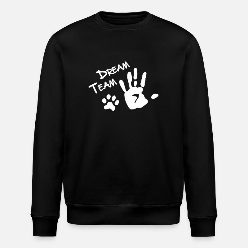 Dog Dream Team Pfote - Stanley/Stella Unisex Bio-Sweatshirt ROLLER - Schwarz