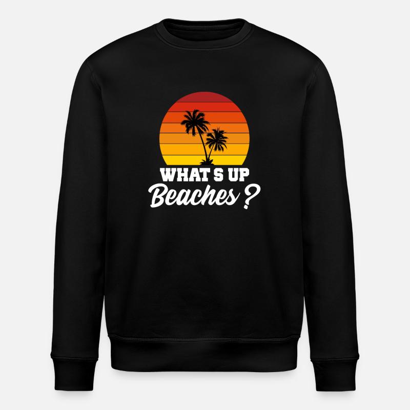 Whats up Beaches - Stanley/Stella Unisex Bio-Sweatshirt ROLLER - Schwarz