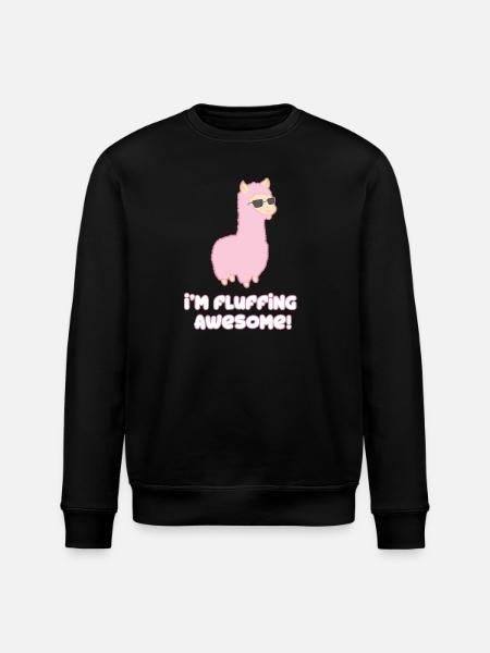 Cool Llama - Stanley/Stella ROLLER Unisex Organic Sweatshirt - black