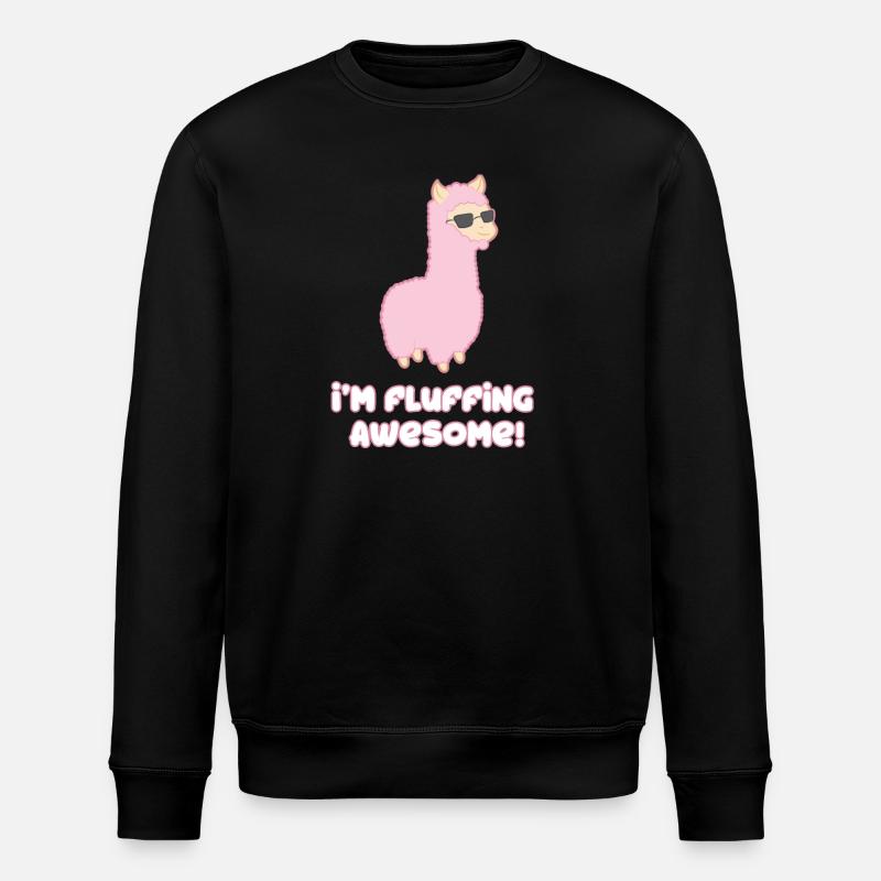 Cooles Lama - Stanley/Stella Unisex Bio-Sweatshirt ROLLER - Schwarz