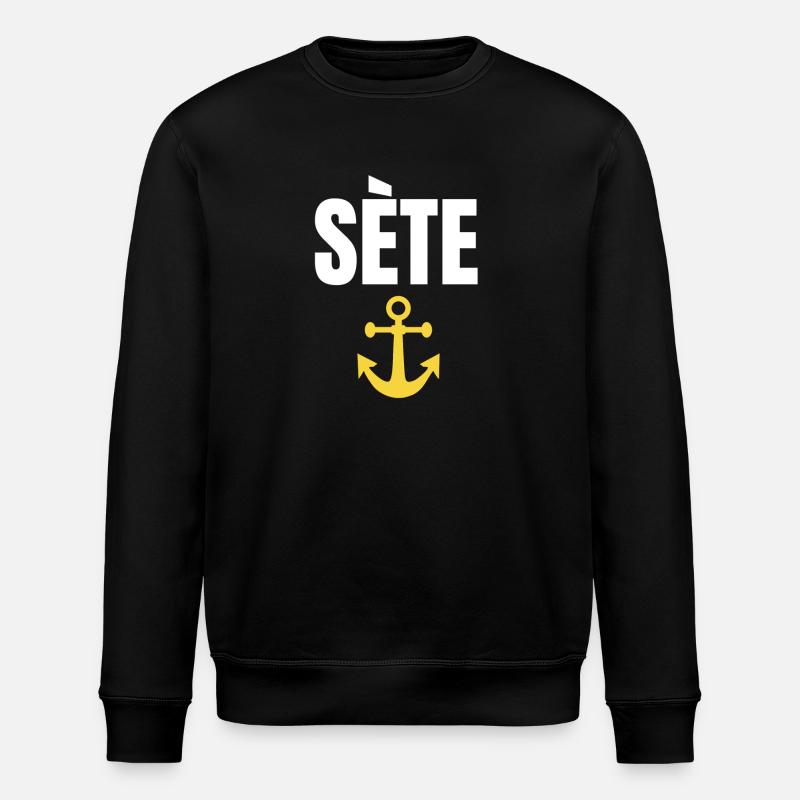 Sète Anker Grafik Sète Souvenir - Stanley/Stella Unisex Bio-Sweatshirt ROLLER - Schwarz