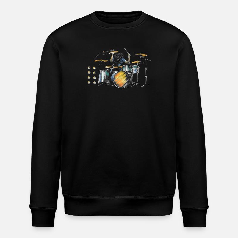 Schlagzeug - Stanley/Stella Unisex Bio-Sweatshirt ROLLER - Schwarz