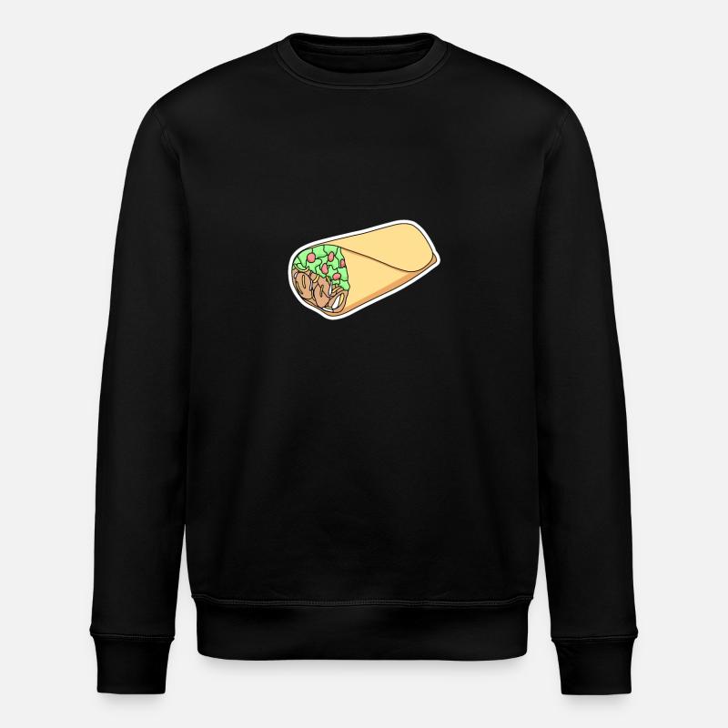 Taco Wrap Sticker Design - Stanley/Stella ROLLER Unisex Organic Sweatshirt - black