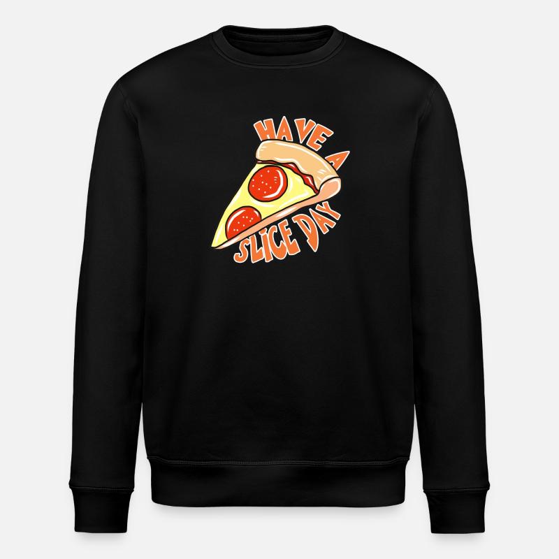 Pizza - Stanley/Stella ROLLER Unisex Organic Sweatshirt - black