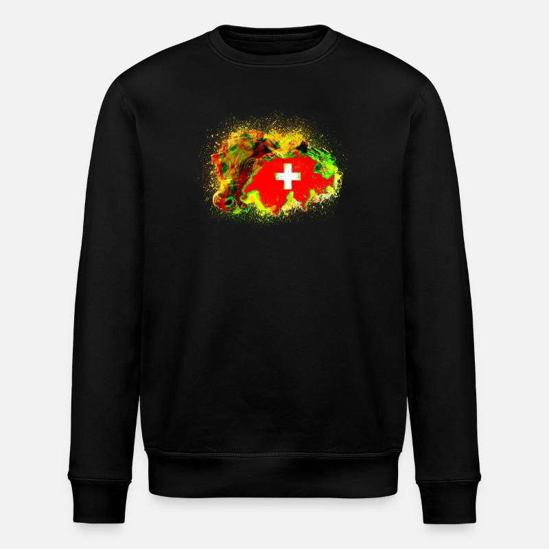 crazy switzerland - Stanley/Stella Unisex Bio-Sweatshirt ROLLER - Schwarz