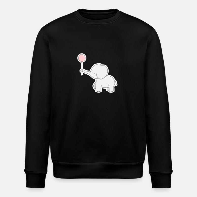 elephant - Stanley/Stella ROLLER Unisex Organic Sweatshirt - black