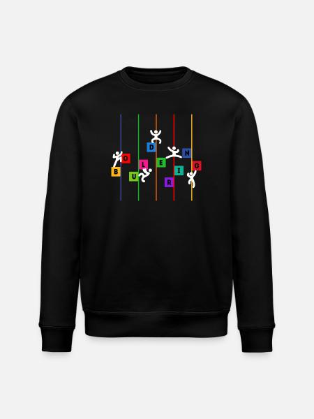 Boulder Climbing Mountaineering Funny Funny Sport - Stanley/Stella ROLLER Unisex Organic Sweatshirt - black