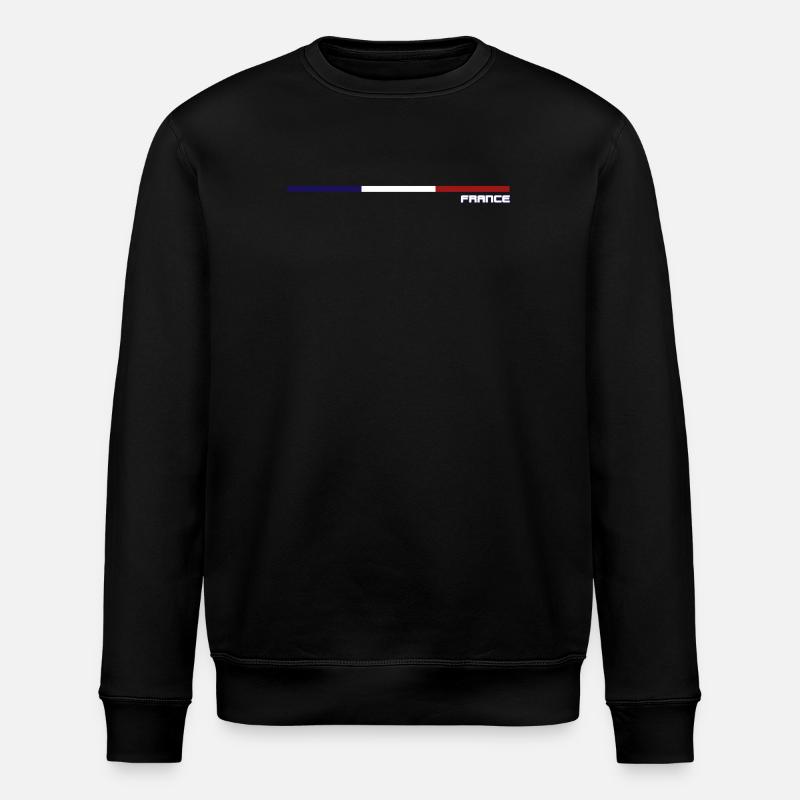 Französische Flagge - Stanley/Stella Unisex Bio-Sweatshirt ROLLER - Schwarz
