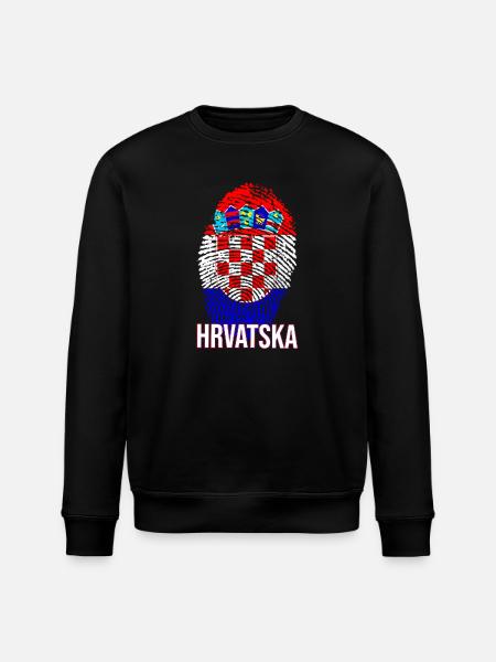 Conception HRVATSKA avec drapeau croate - Sweat bio ROLLER Stanley/Stella Unisexe - noir