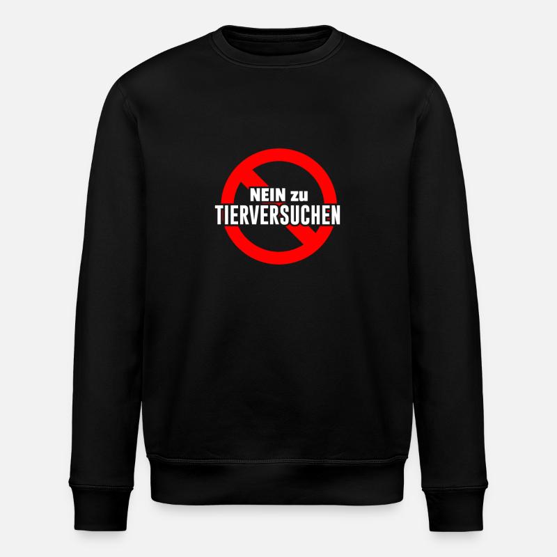 No to animal testing - Stanley/Stella ROLLER Unisex Organic Sweatshirt - black