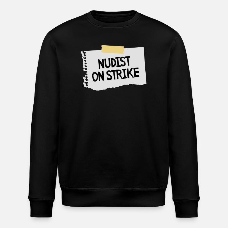 Nudist on strike - Stanley/Stella Unisex Bio-Sweatshirt ROLLER - Schwarz