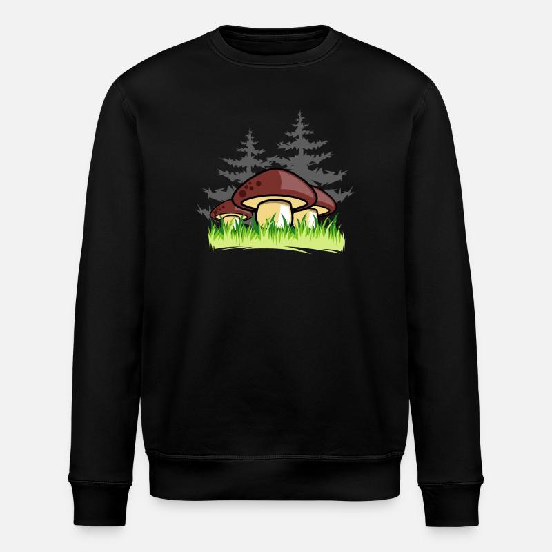 pilze wald natur geschenkidee - Stanley/Stella Unisex Bio-Sweatshirt ROLLER - Schwarz