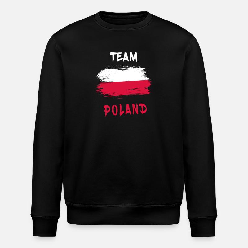 Team Polen / Flagge - Stanley/Stella Unisex Bio-Sweatshirt ROLLER - Schwarz
