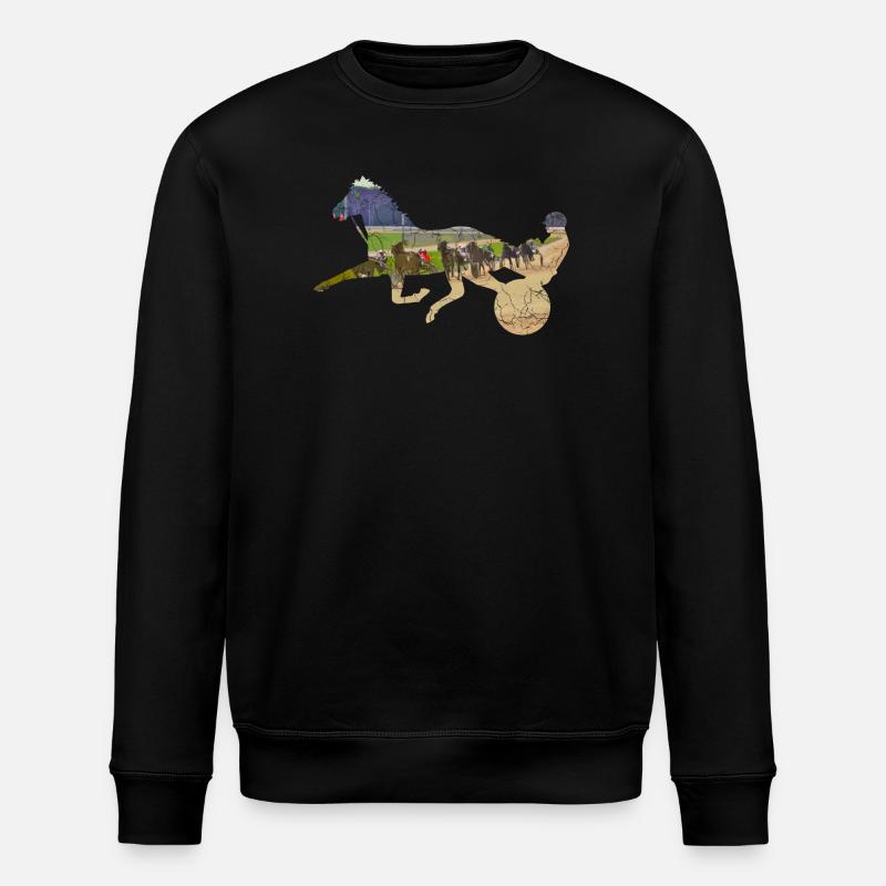 Courses de chevaux Trotter - Sweat bio ROLLER Stanley/Stella Unisexe - noir