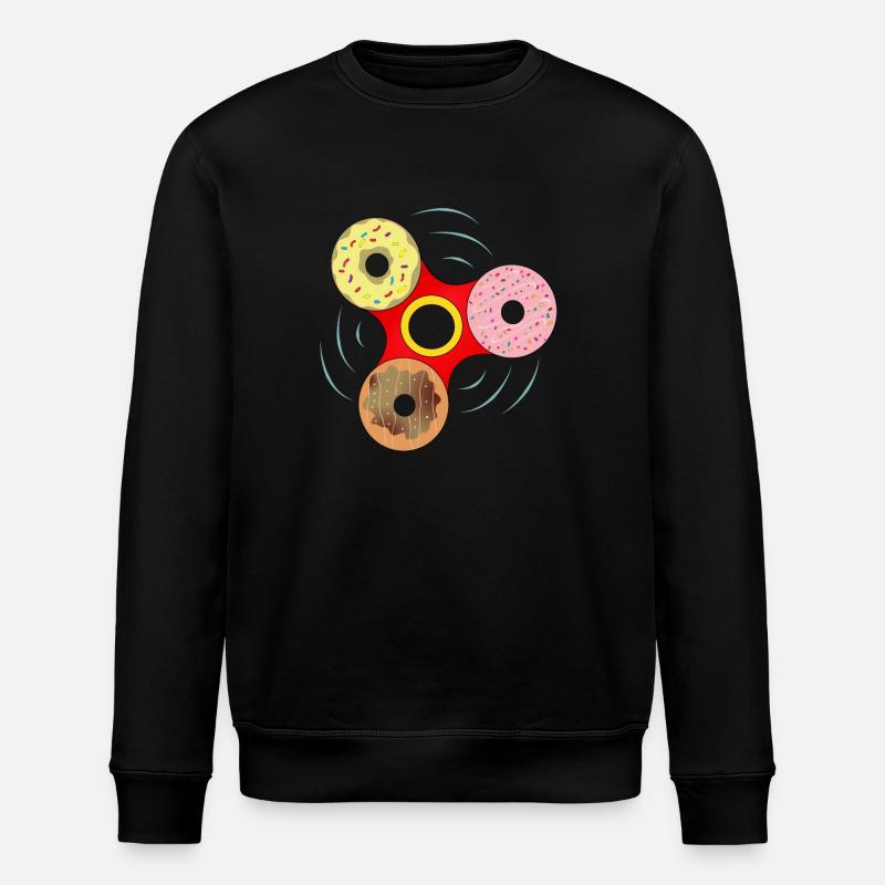 Donut Fidget Spinner Sweet Mashup - Stanley/Stella Unisex Bio-Sweatshirt ROLLER - Schwarz