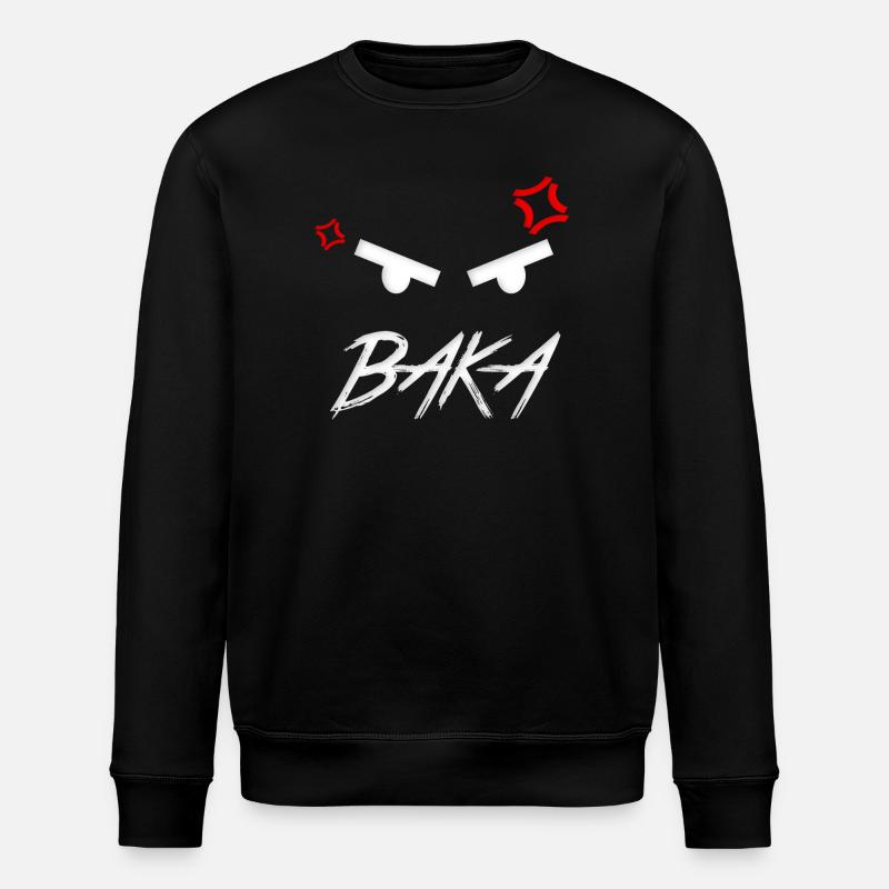 Baka Anime Expression - Stanley/Stella ROLLER Unisex Organic Sweatshirt - black