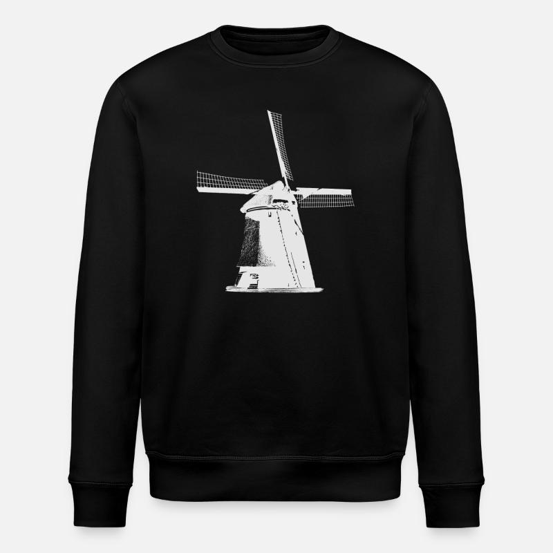 Moulin à vent Pays-Bas - Sweat bio ROLLER Stanley/Stella Unisexe - noir