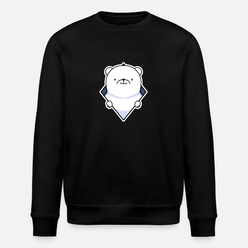 Eisbär - Stanley/Stella Unisex Bio-Sweatshirt ROLLER - Schwarz