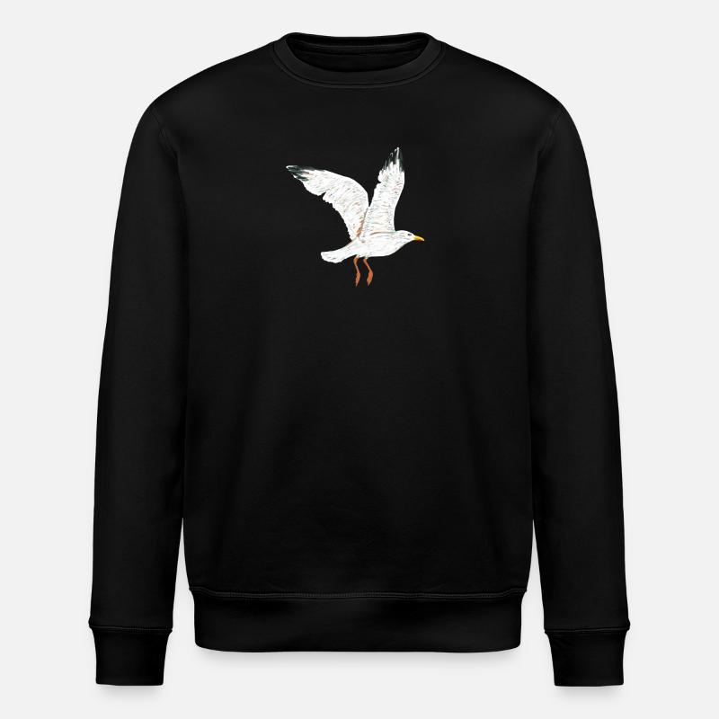 fliegende moewe vogel - Stanley/Stella Unisex Bio-Sweatshirt ROLLER - Schwarz