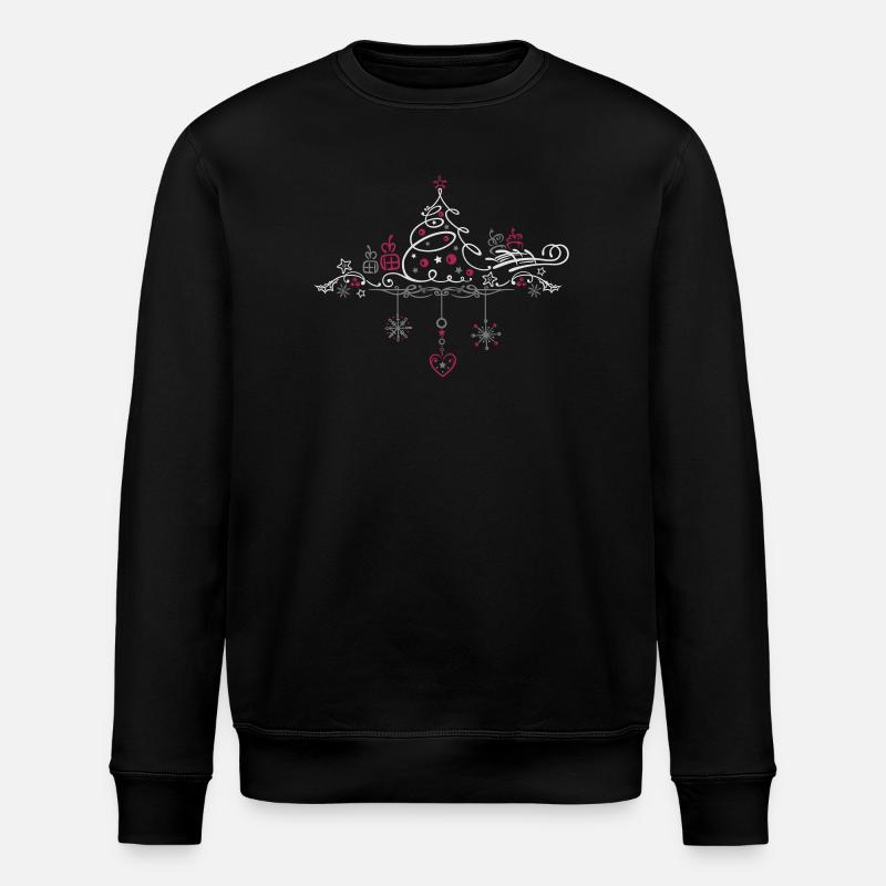 Weihnachten. Weihnachtsbaum Dekoration - Stanley/Stella Unisex Bio-Sweatshirt ROLLER - Schwarz