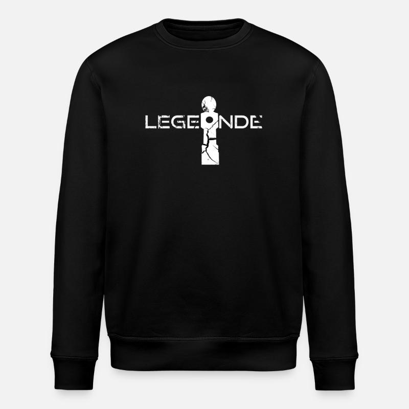 Tischkicker Tischfussball Tischkickern Legende - Stanley/Stella Unisex Bio-Sweatshirt ROLLER - Schwarz