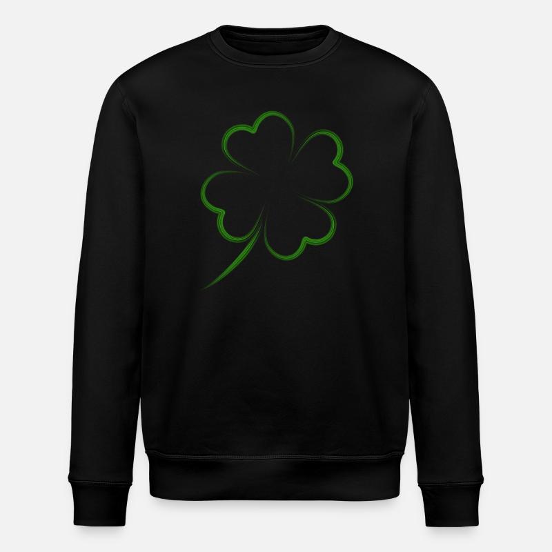 kleeblatt glück - Stanley/Stella Unisex Bio-Sweatshirt ROLLER - Schwarz