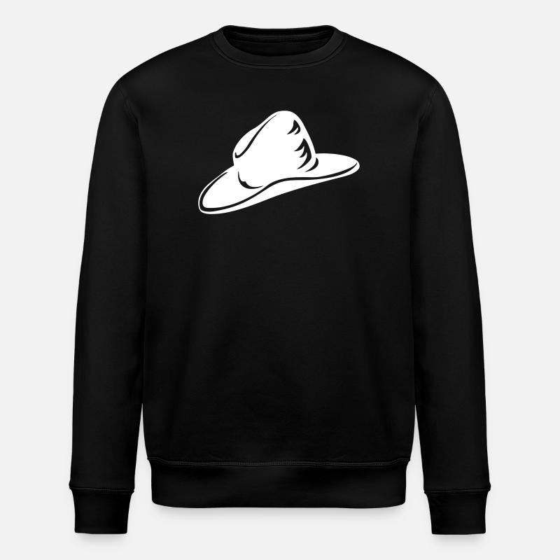 A white hat - Stanley/Stella ROLLER Unisex Organic Sweatshirt - black