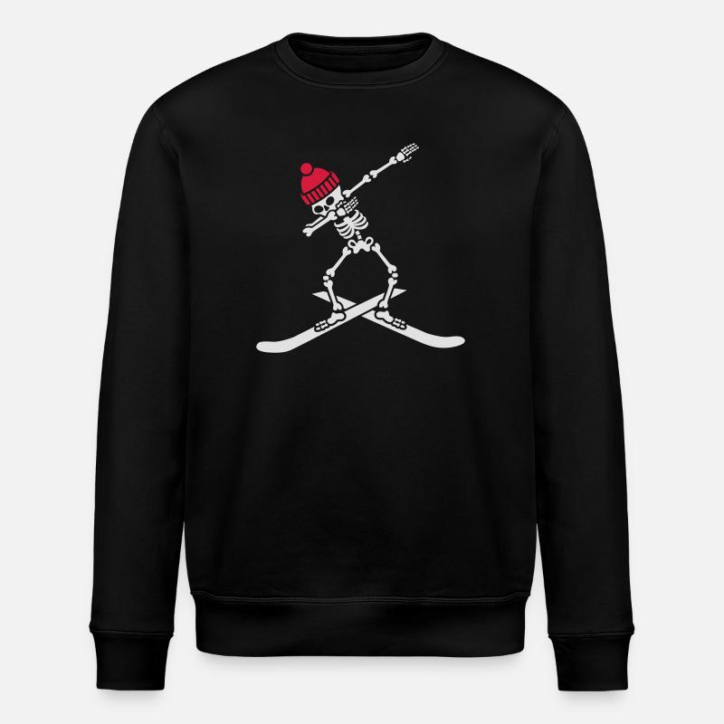 Dab dabbing skeleton ski skiing - Sweat bio ROLLER Stanley/Stella Unisexe - noir