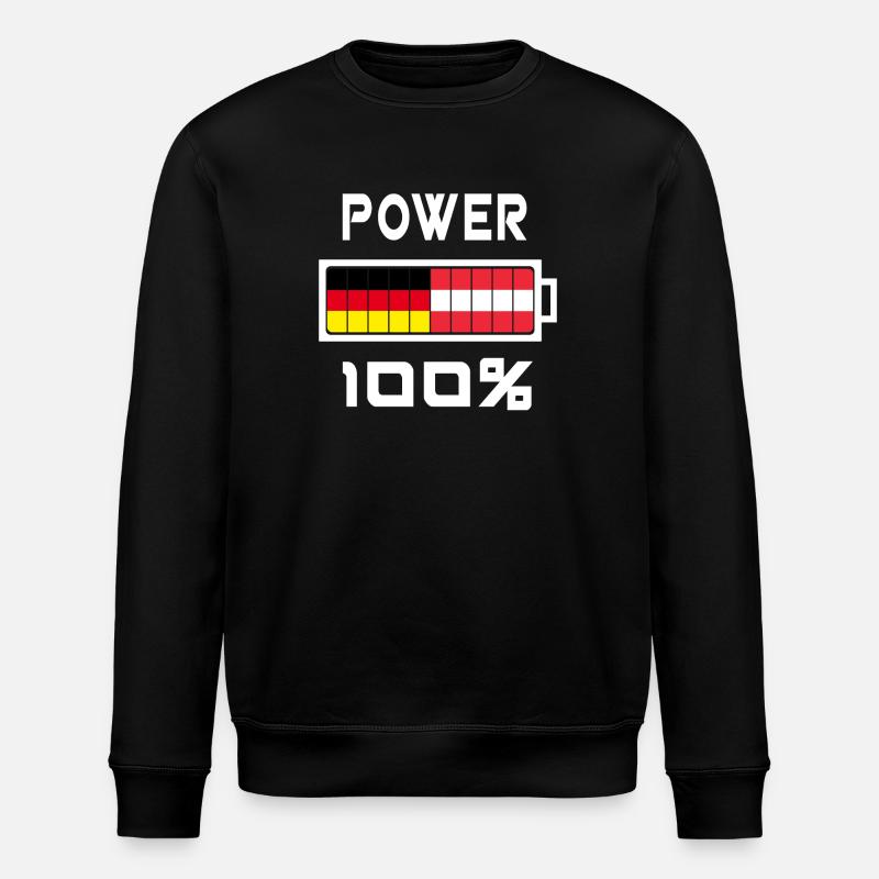 Germany and Austria Power 100% - Stanley/Stella ROLLER Unisex Organic Sweatshirt - black