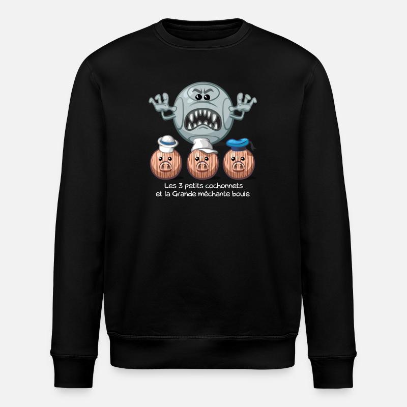 Les 3 petits cochonnets - Stanley/Stella Unisex Bio-Sweatshirt ROLLER - Schwarz