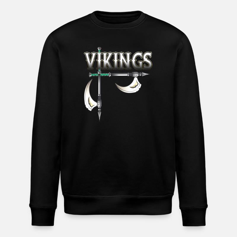 Viking warrior - Stanley/Stella ROLLER Unisex Organic Sweatshirt - black