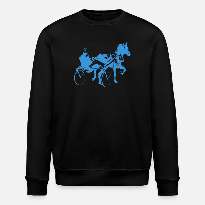 Trabrennen traber - Stanley/Stella Unisex Bio-Sweatshirt ROLLER - Schwarz