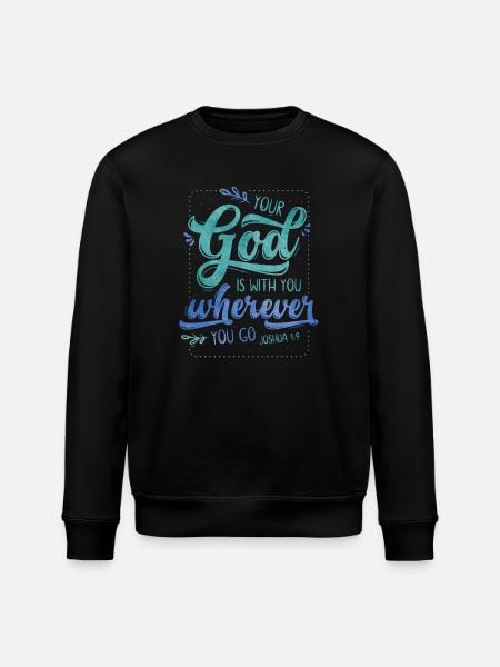 Your God Is With You - Stanley/Stella Unisex Bio-Sweatshirt ROLLER - Schwarz